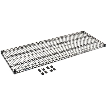 Nexel Black Epoxy Wire Shelf 72inW x 24inD S2472B